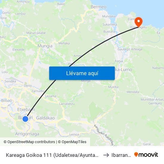 Kareaga Goikoa 111 (Udaletxea/Ayuntamiento) (281) to Ibarrangelu map
