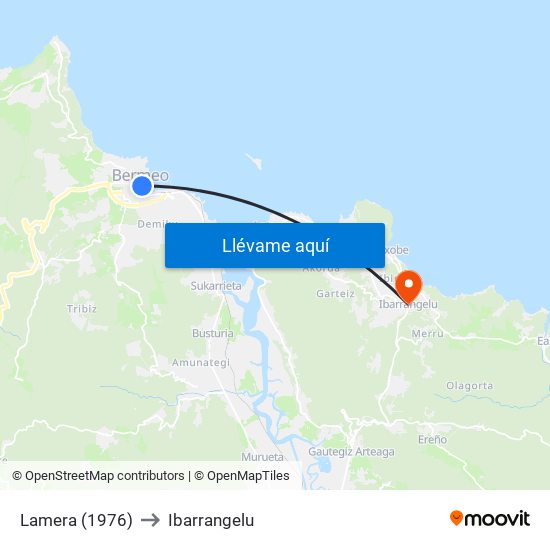 Lamera (1976) to Ibarrangelu map