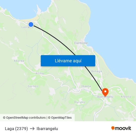 Laga (2379) to Ibarrangelu map