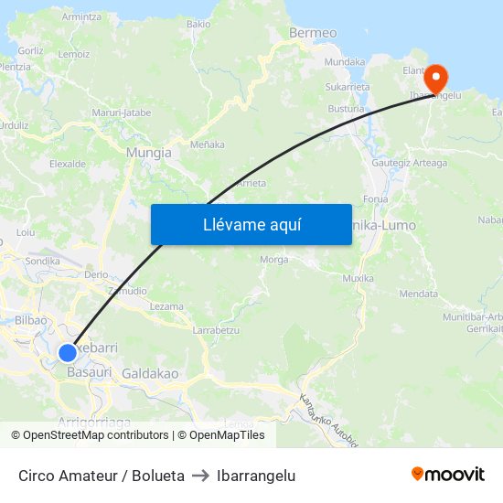 Circo Amateur / Bolueta to Ibarrangelu map