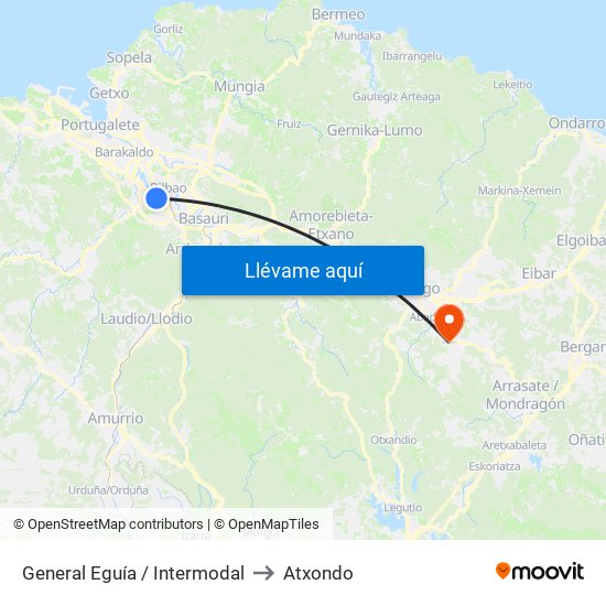 General Eguía / Intermodal to Atxondo map