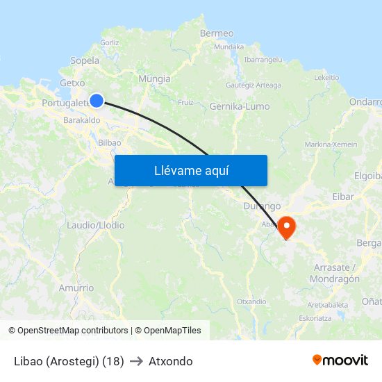 Libao (Arostegi) (18) to Atxondo map