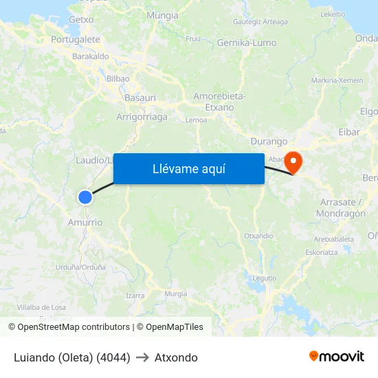 Luiando (Oleta) (4044) to Atxondo map