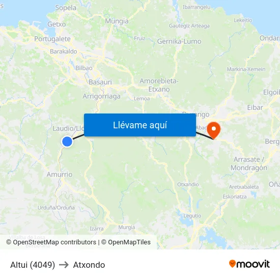 Altui (4049) to Atxondo map