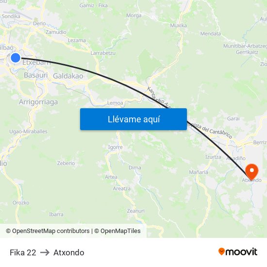 Fika 22 to Atxondo map