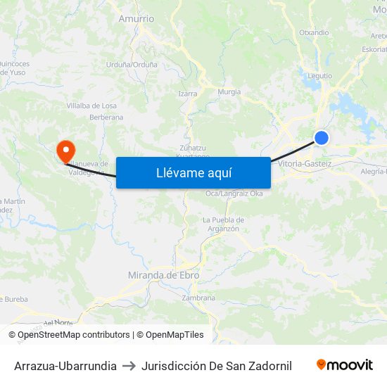 Arrazua-Ubarrundia to Jurisdicción De San Zadornil map