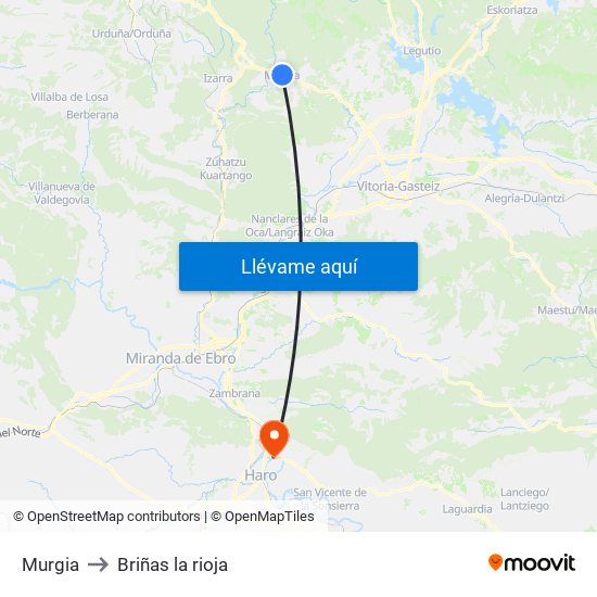 Murgia to Briñas la rioja map