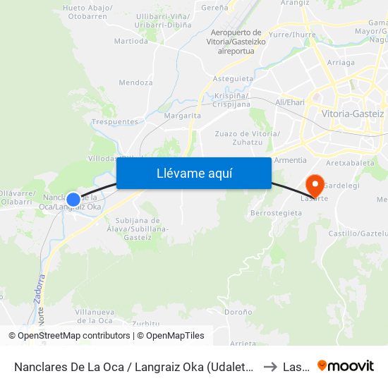 Nanclares De La Oca / Langraiz Oka (Udaletxea - Ayuntamiento) to Lasarte map