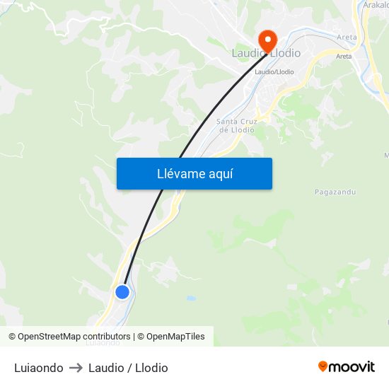 Luiaondo to Laudio / Llodio map
