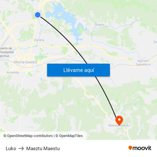 Luko to Maeztu Maestu map