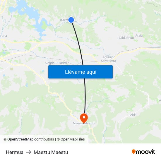 Hermua to Maeztu Maestu map