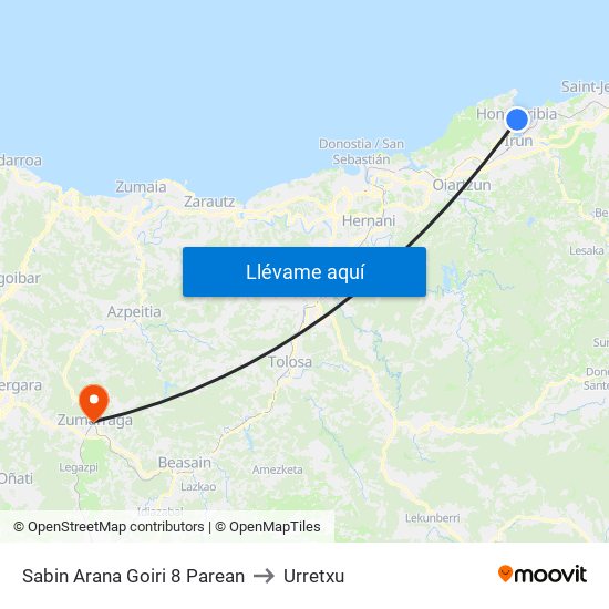 Sabin Arana Goiri 8 Parean to Urretxu map