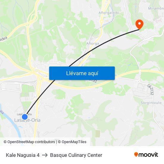 Kale Nagusia 4 to Basque Culinary Center map