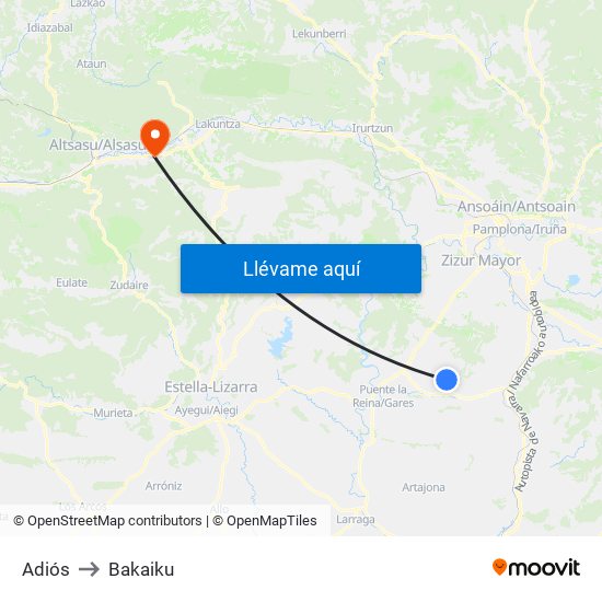 Adiós to Bakaiku map