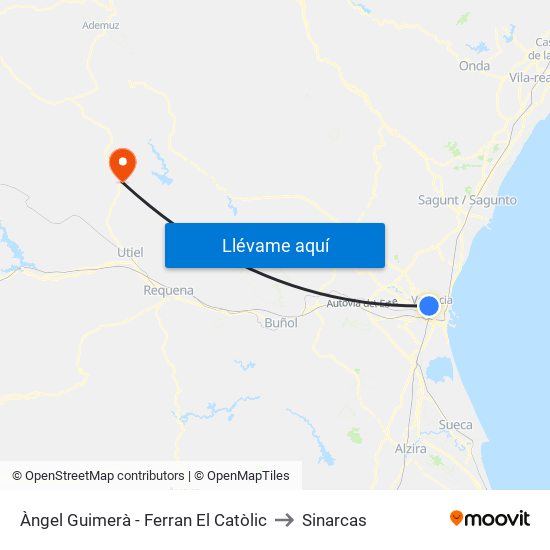 Àngel Guimerà - Ferran El Catòlic to Sinarcas map