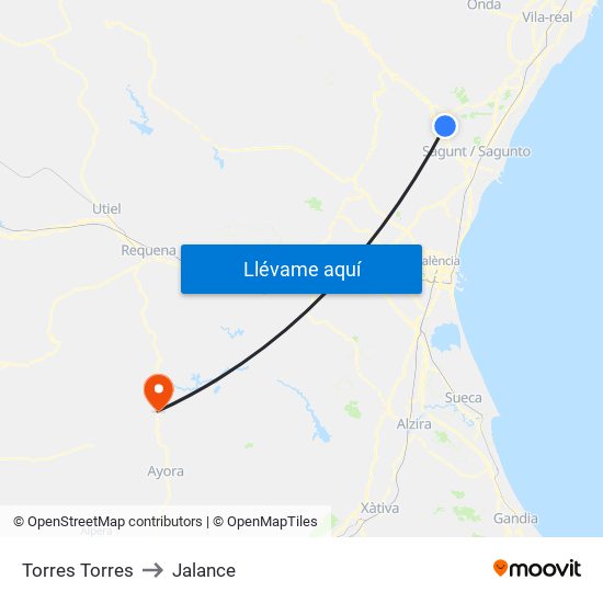 Torres Torres to Jalance map