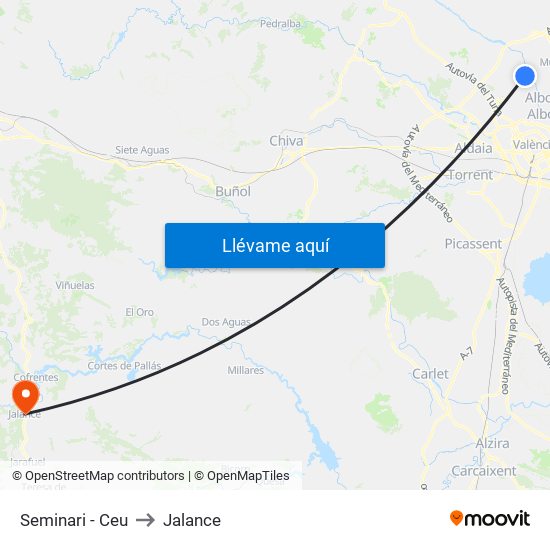 Seminari - Ceu to Jalance map