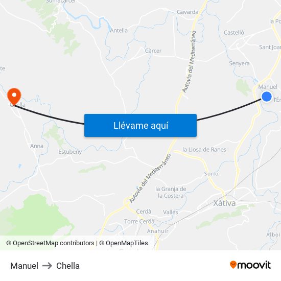 Manuel to Chella map
