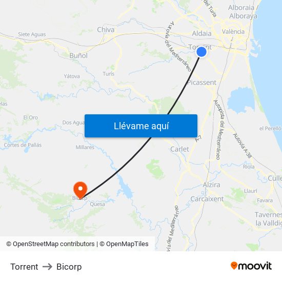 Torrent to Bicorp map