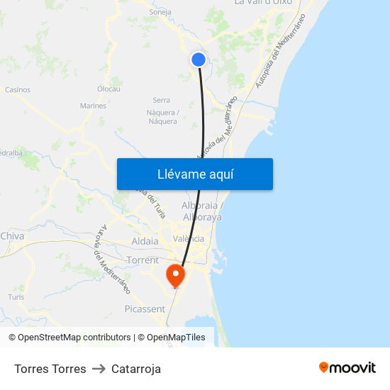 Torres Torres to Catarroja map