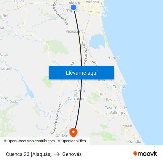 Cuenca 23 [Alaquàs] to Genovés map