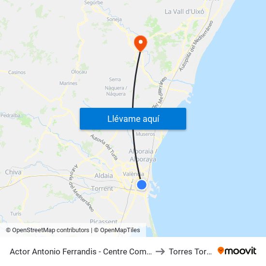 Actor Antonio Ferrandis - Centre Comercial to Torres Torres map