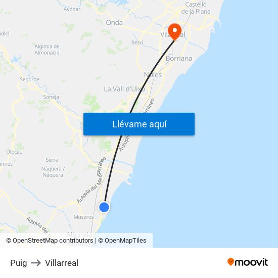 Puig to Villarreal map