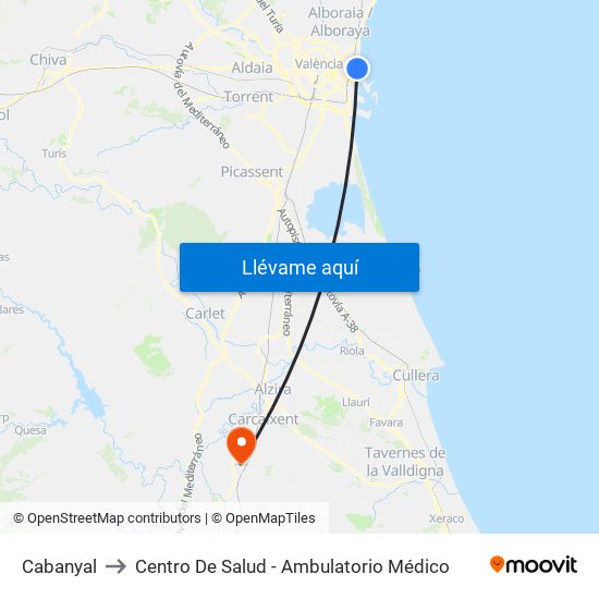 Cabanyal to Centro De Salud - Ambulatorio Médico map
