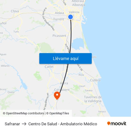Safranar to Centro De Salud - Ambulatorio Médico map