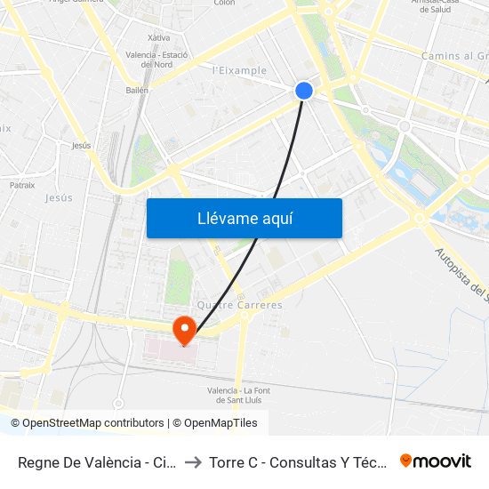 Regne De València - Ciscar to Torre C - Consultas Y Técnicas map