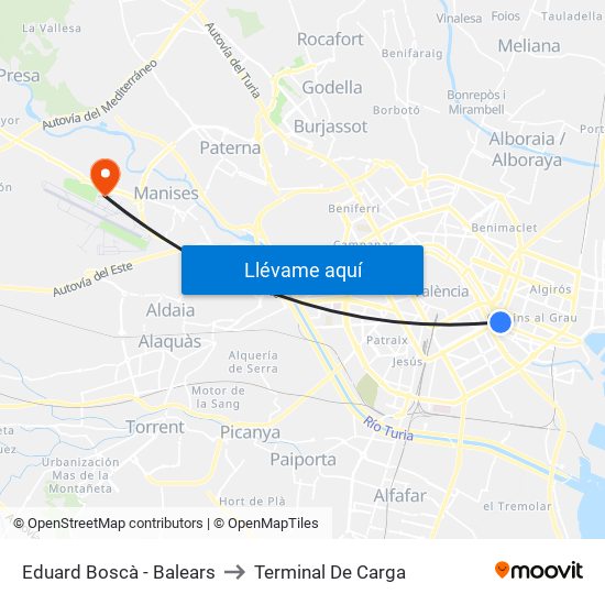 Eduard Boscà - Balears to Terminal De Carga map