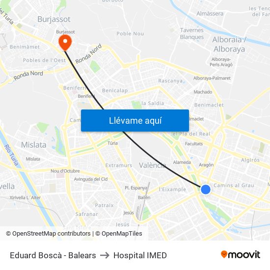 Eduard Boscà - Balears to Hospital IMED map