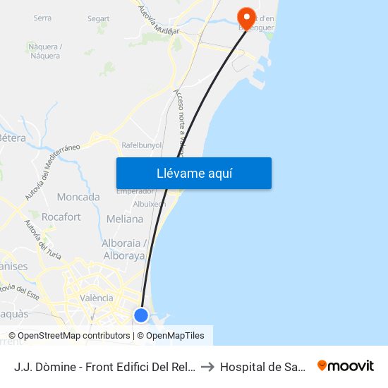 Drassanes Del Grau to Hospital de Sagunt map