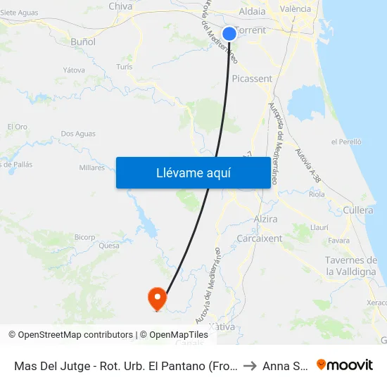 Mas Del Jutge - Rot. Urb. El Pantano (Front) [Torrent] to Anna Spain map