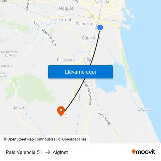 País Valencià 51 to Alginet map
