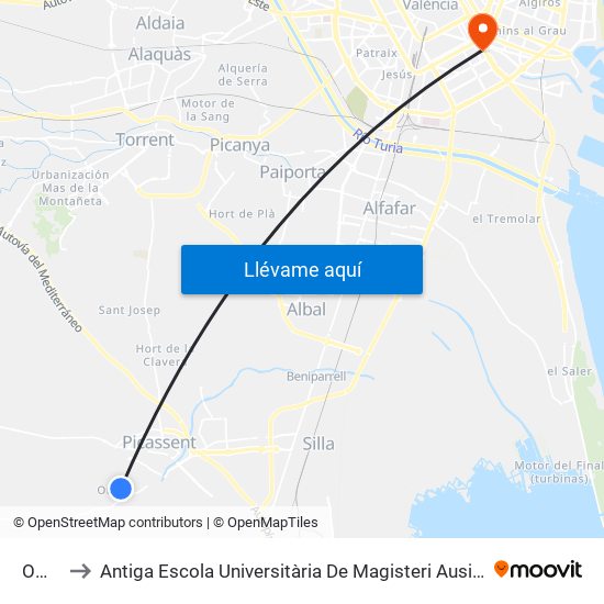 Omet to Antiga Escola Universitària De Magisteri Ausiàs March map