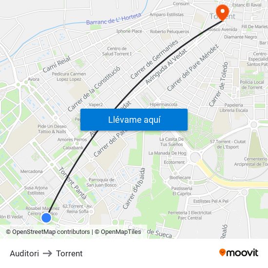 Auditori to Torrent map