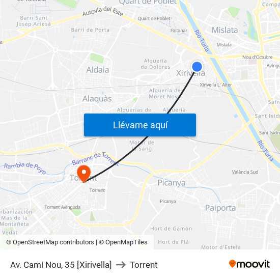 Av. Camí Nou, 35 [Xirivella] to Torrent map