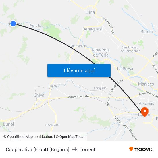 Cooperativa (Front) [Bugarra] to Torrent map