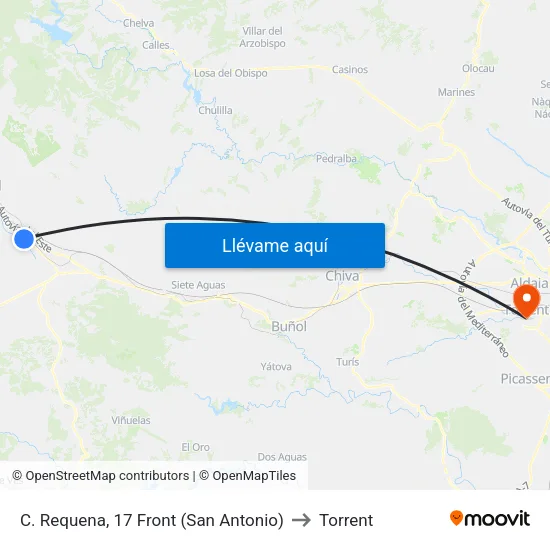 C. Requena, 17 Front (San Antonio) to Torrent map