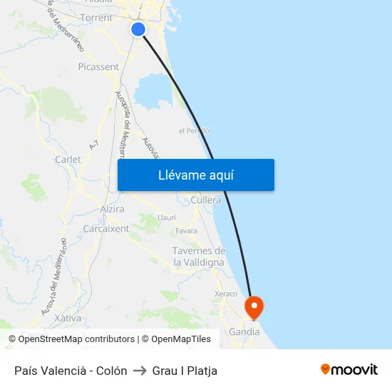 País Valencià - Colón to Grau I Platja map