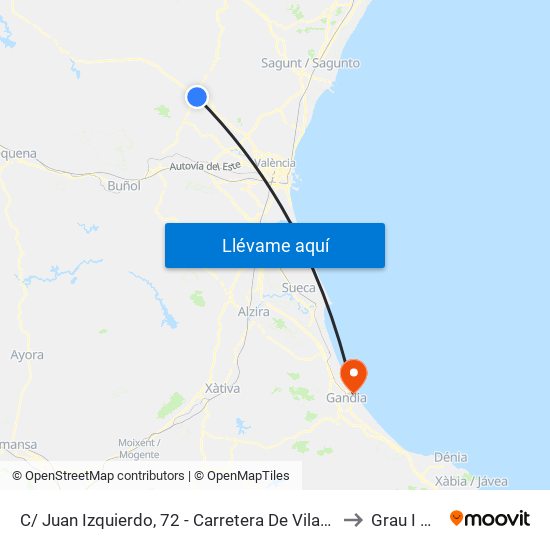 C/ Juan Izquierdo, 72 - Carretera De Vilamarxant [Llíria] to Grau I Platja map