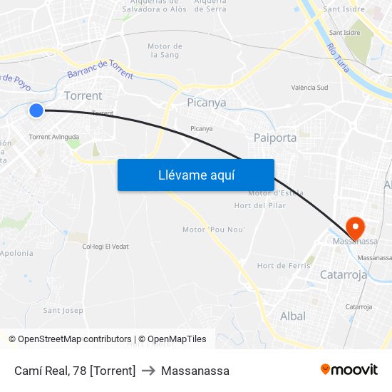 Camí Real, 78 [Torrent] to Massanassa map