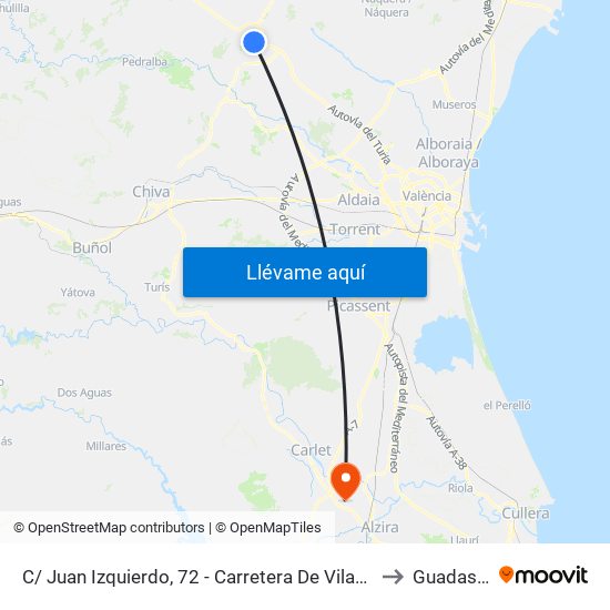 C/ Juan Izquierdo, 72 - Carretera De Vilamarxant [Llíria] to Guadassuar map