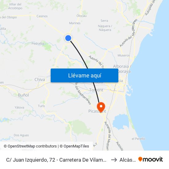 C/ Juan Izquierdo, 72 - Carretera De Vilamarxant [Llíria] to Alcàsser map