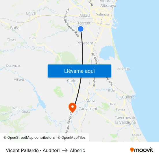 Vicent Pallardó - Auditori to Alberic map