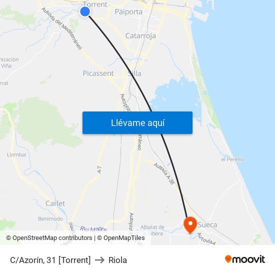 C/Azorín, 31 [Torrent] to Riola map