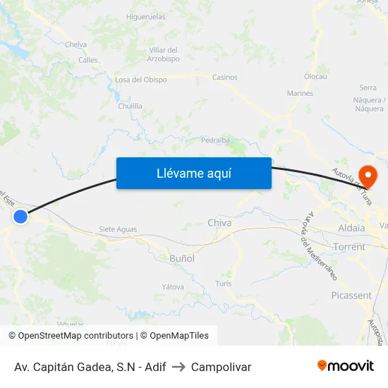 Av. Capitán Gadea, S.N - Adif to Campolivar map