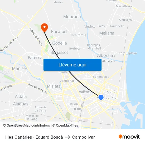 Illes Canàries - Eduard Boscà to Campolivar map