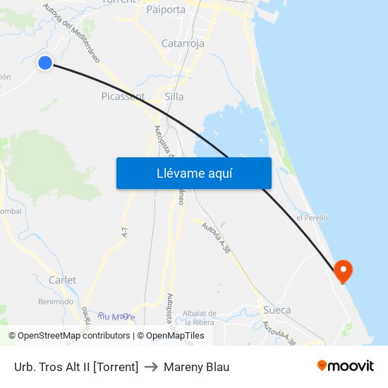 Urb. Tros Alt II [Torrent] to Mareny Blau map